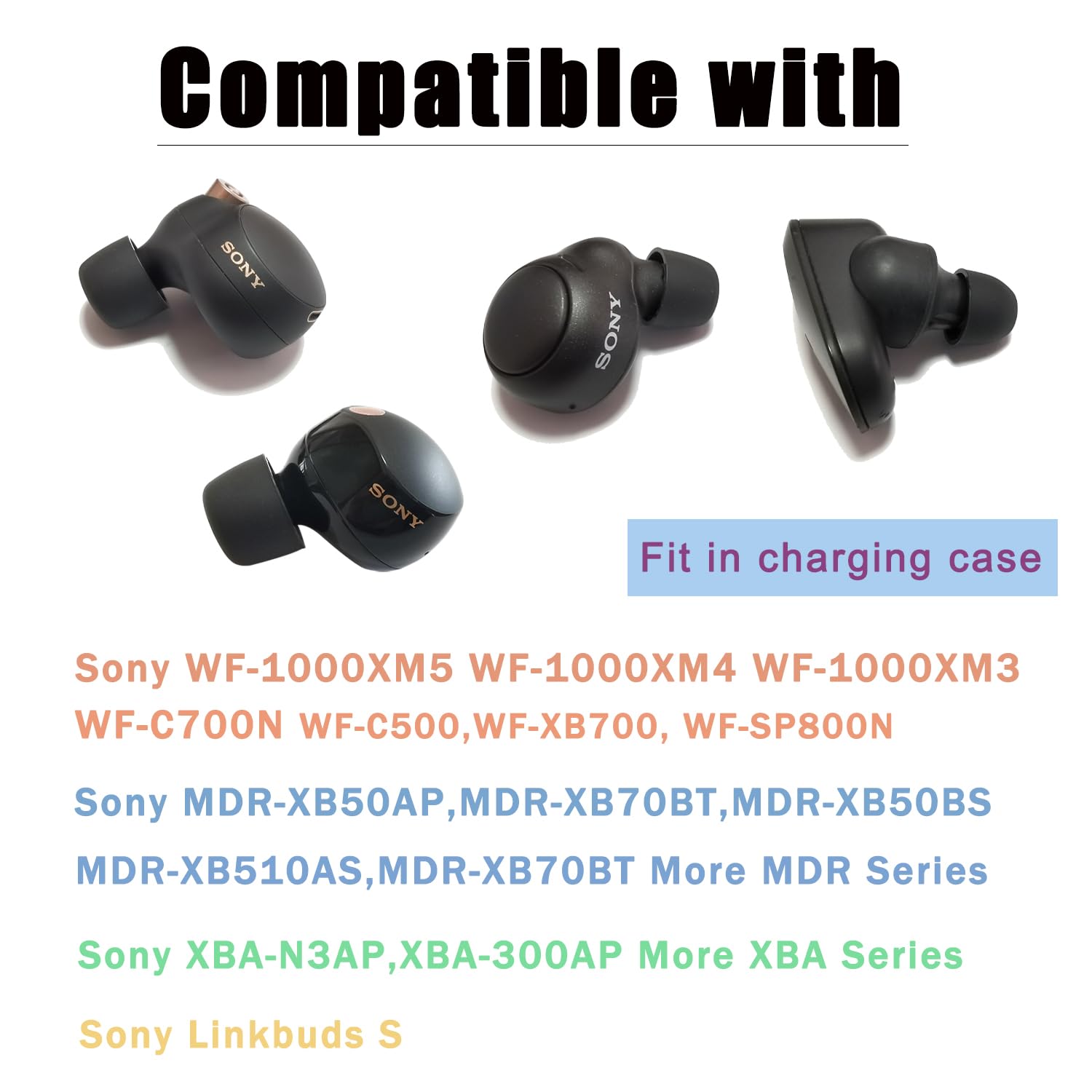 Amazon.com: Luckvan Soft Silicone Ear Tips for Sony WF-1000XM5